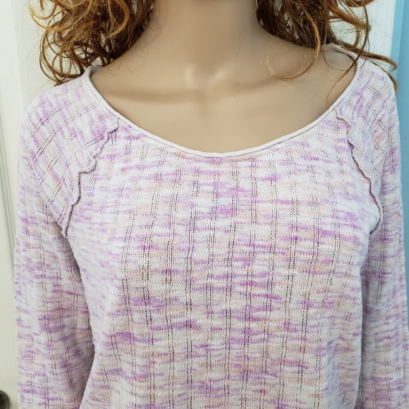 Free People Spaced Out Knit Shirt Large - Picture 1 of 5